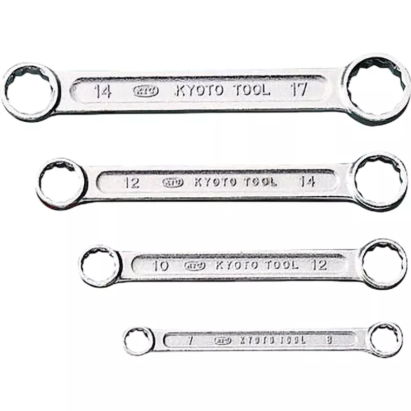 Ktc Straight Short Box End Wrench Set 7 mm-17 mm, M1004 (Pack of 4)