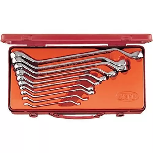 Ktc 45 Degree Long Offset Box End Wrench Set 5.5x7 mm to 24x27 mm, M2510 (Pack of 10)