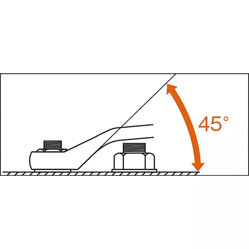 TONE Short Box End Wrench 12.0 x 14 mm Hex Size, M46-1214