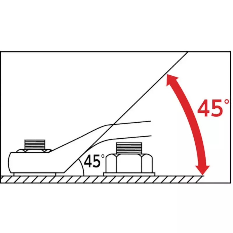 TONE Long Glasses Wrench (45°) 8X10 mm 8 x 10 mm, M45-0810