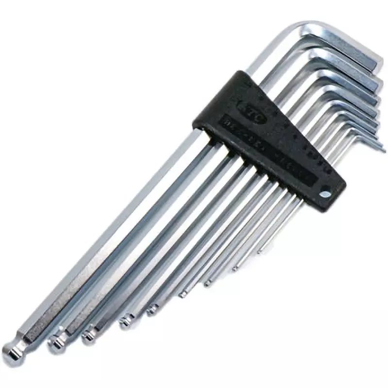 Ktc Long Ball Point L-Type Hex Wrench Set, HLD2509 (Pack of 9)