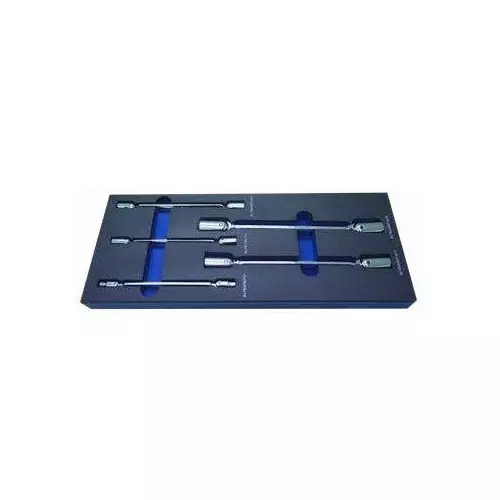 Blue-Point 5 Pcs Double Flex Socket Wrench Set Chrome Finish and Alloy Steel Body, BPS30A