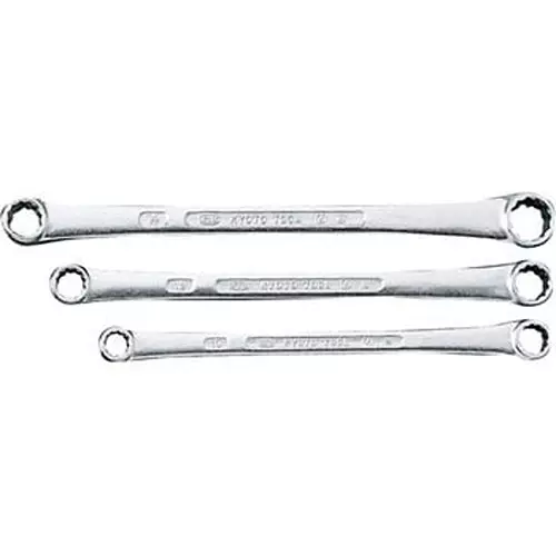 Ktc 15 Degree Long Offset Box End Wrench Set 10x12 mm to 14x17 mm, M1513 (Pack of 3)