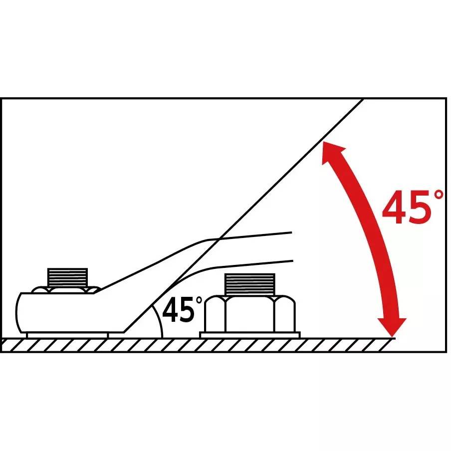 TONE Long Glasses Wrench (45°) 27.0 x 30 mm, M452730