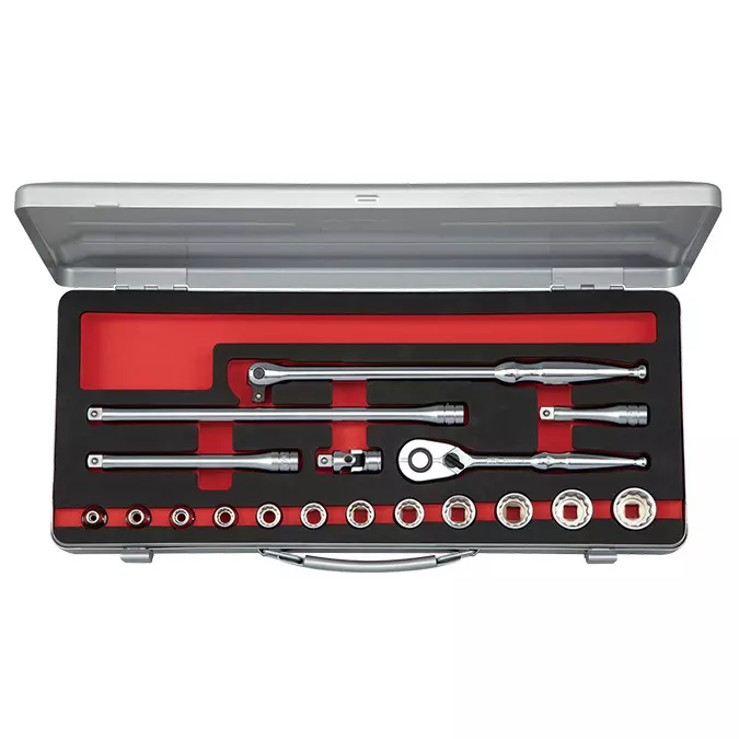 Ktc Socket Wrench Set 12-Sided 9.5 mm Sq. Drive, TB318WA