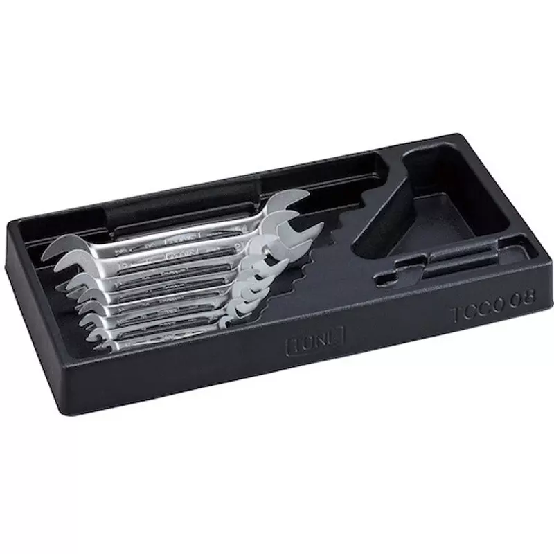 TONE Double-Ended Wrench Set 5.5 x 7, 8 x 10, 10 x 12, 11 x 13, 12 x 14, 14 x 17, 19 x 21, 22 x 24 mm, DS80C