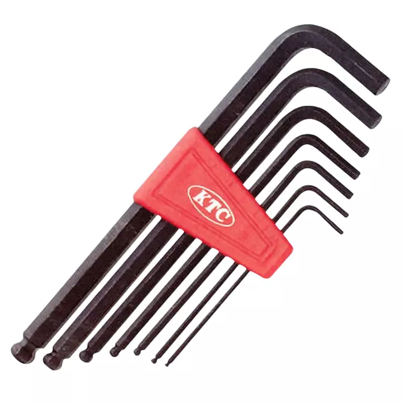 Ktc Ball Point L-Type Long Hexagon Wrench Set, HL257 (Pack of 7)