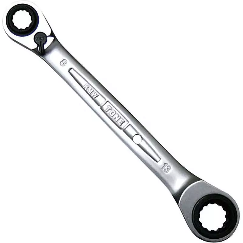 TONE 4-Way Ratchet Glasses Wrench 8 x 10 and 12 x 13 mm, RMW-0813