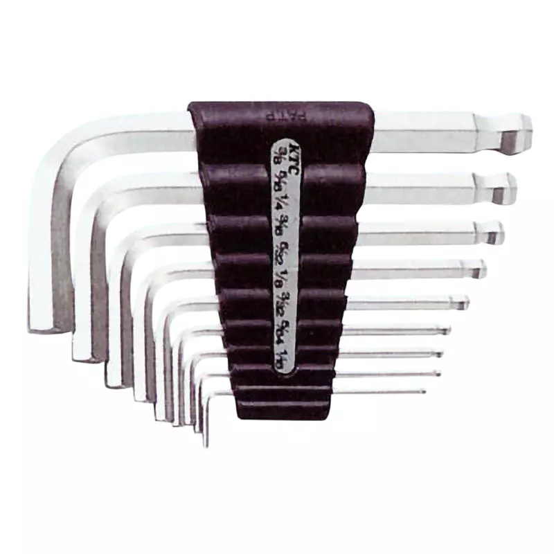 Ktc Standard Ball Point L-Type HexWrench Set, HLD2009B (Pack of 9)