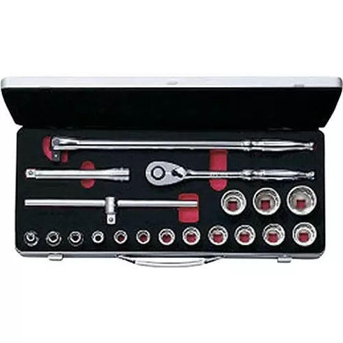 Ktc Socket Wrench Set 12.7 mm Sq. Drive 12-Sided Sockets 8 mm-32 mm, TB415W (Pack of 15)