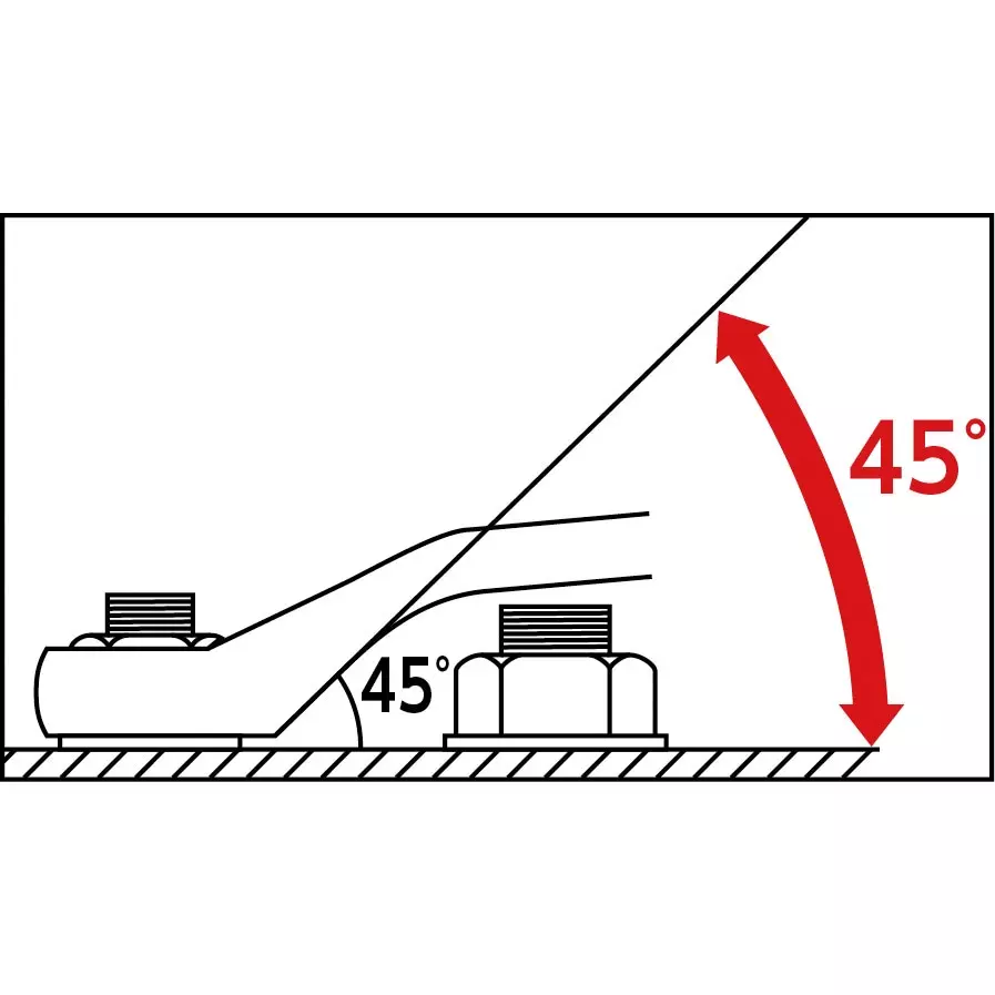 TONE Long Open Mouth Wrench Correspondence 17 x 19 mmSize 280 mm Length, M45-1719