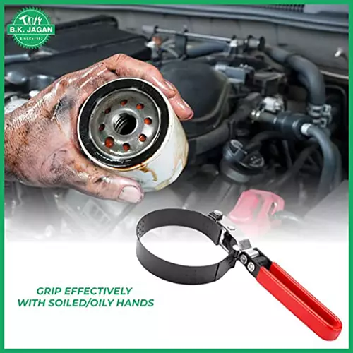 B K JAGAN & CO Swivel Oil Filter Wrench 180° Angle(73-85mm)