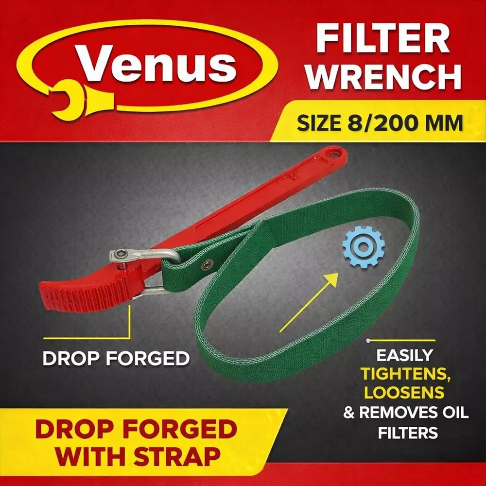 venus-drop-forged-filter-wrench-with-strap-red-chrome-vanadium-steel-8-inch-200-mm-for-garage-workshop-use-vn-filter-wrench