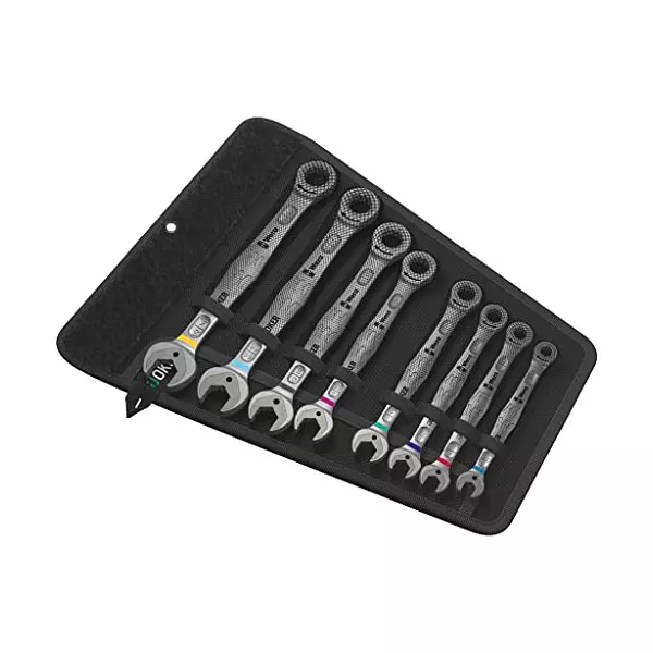 Wera 05020012001 6000 Joker 8 Imperial Set 1 Combination Ratchet Wrench Set, Imperial, Set of 8 Pcs