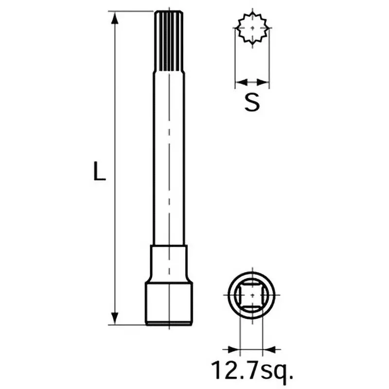 Ktc Double Hexagon Wrench for Head Bolt 100 mm Dimension 12.7 mm Sq. Drive, HBD35-10