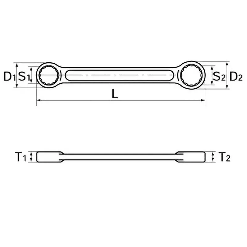 Ktc Straight Short Box End Wrench 10x12 mm 115 mm Length, M100-10x12