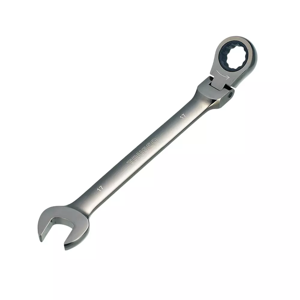 TRUSCO Ratchet Combination Wrench 19 mm Hex Size, TGRN19F