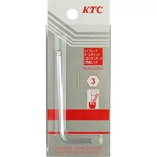 Ktc Standard Ball Point L-Type Hex Wrench 3 mm, HLD200-3