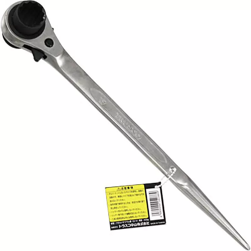 TRUSCO Double-Ended Ratchet Wrench 19x22 mm Hex Size, TRW-1922