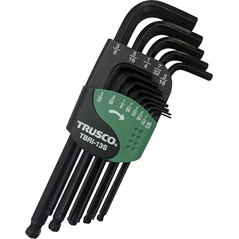trusco-hexagon-wrench-set-chrome-vanadium-steel-tbri-13s-pack-of-13-pcs