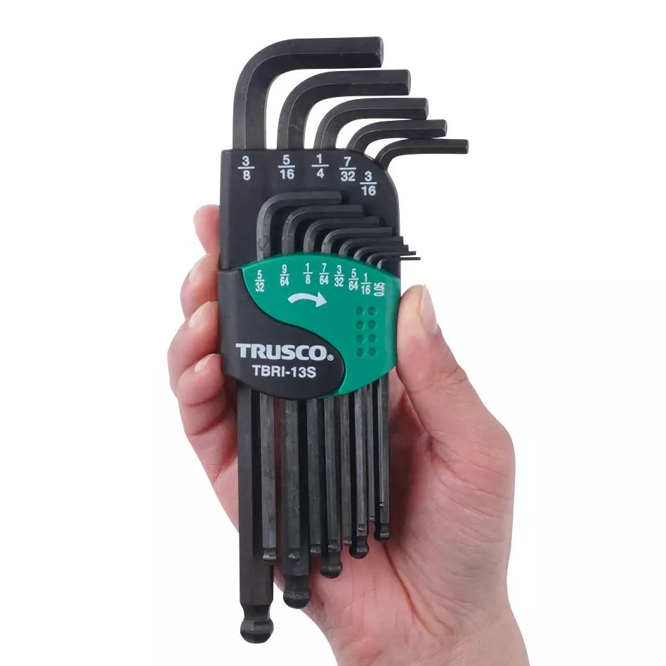 trusco-hexagon-wrench-set-chrome-vanadium-steel-tbri-13s-pack-of-13-pcs