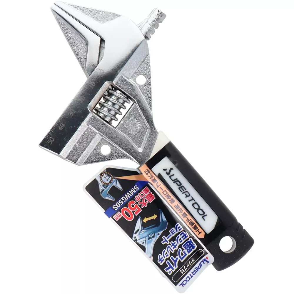 Super Tool Ultra Wide Monkey Wrench 160 mm Overall Length, SMWG38S