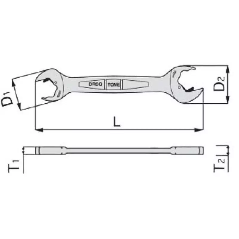 TONE Quick Spanner 25 mm D1 and 29 mm D2, DSQ-1113