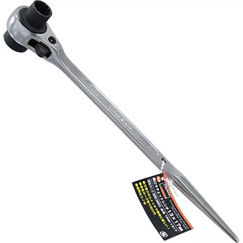 TRUSCO Double-Ended Ratchet Wrench 13x17 mm Hex Size, TRW-1317