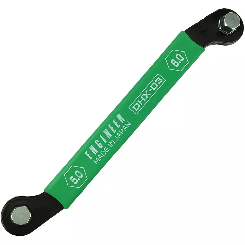Engineer Bent Wrench, Thin 115 mm Overall Length Hexagonal Tip, DHX-03