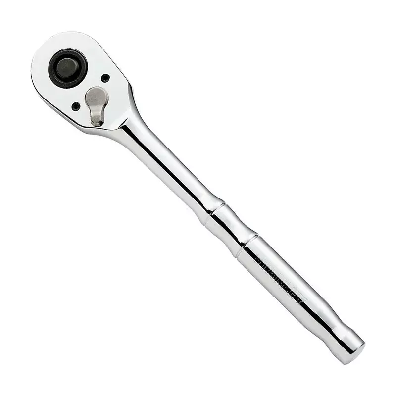 STANLEY 3/8 inch (9.5 mm) Square Drive Ratchet Chrome Finish with Pear Head and Slim Profile, STMT17988-8