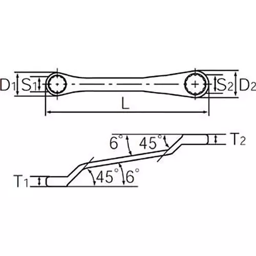 Ktc Offset Glasses Wrench 11x13 mm 138 mm Length, M5S-1113