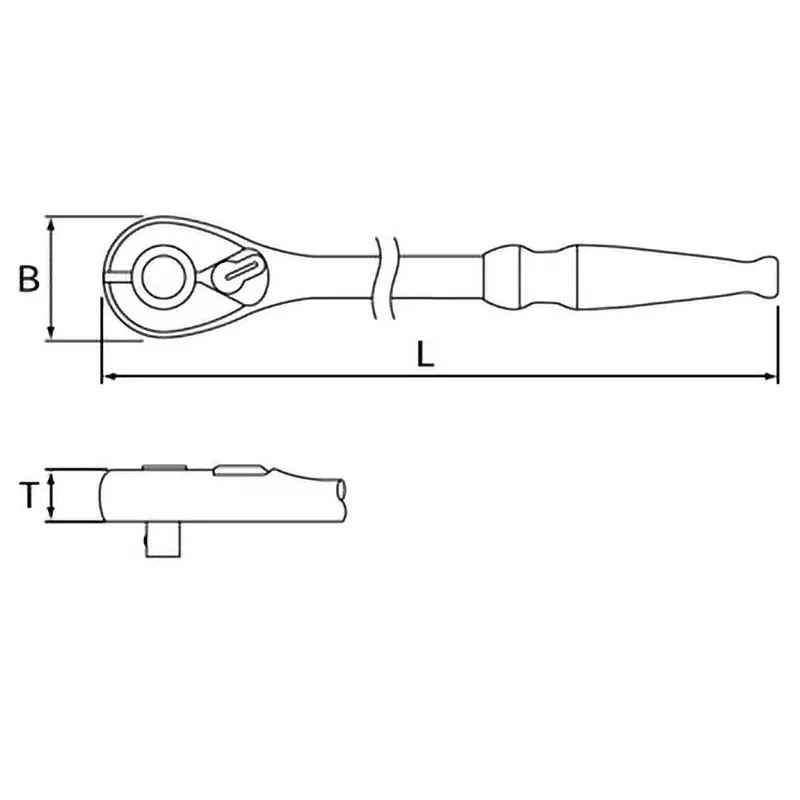 Ktc Long Ratchet Handle 375 mm Dimension 12.7 mm Sq. Drive, BR4L