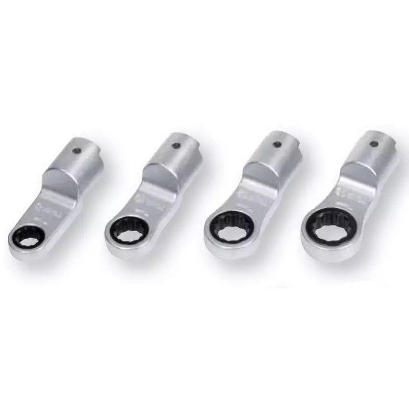 TONE Replaceable Torque Wrench Ratchet Glasses Head 8 - 10 - 12 - 13 mm Width Across Flates, 10DRM40 (Set of 4 Pcs)