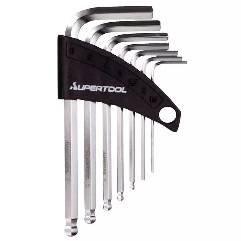 Super Tool Ball Point Hexagon Stick Wrench HRC55 to 58 Hardness, HKSB7S (Pack of 7 Pcs)
