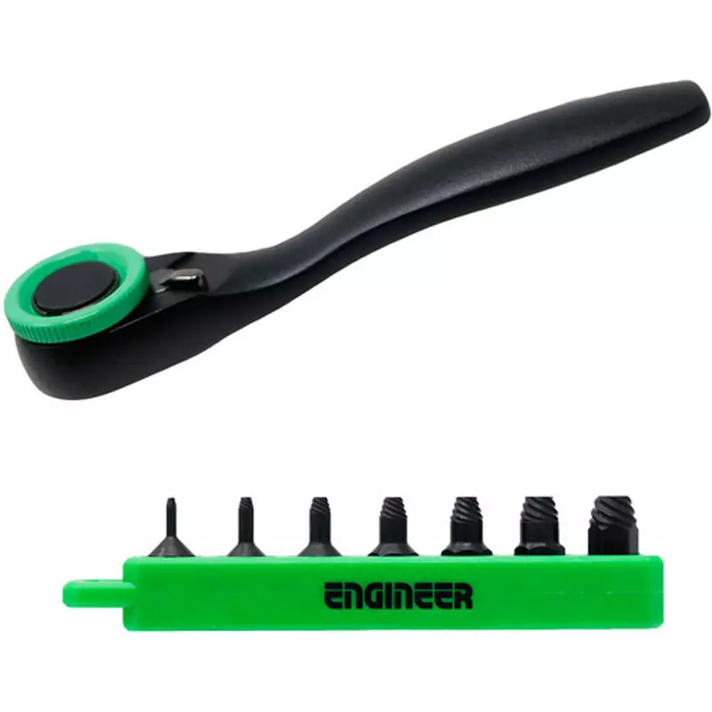 Engineer Mini Ratchet Wrench 90 mm Overall Length, DZ-373