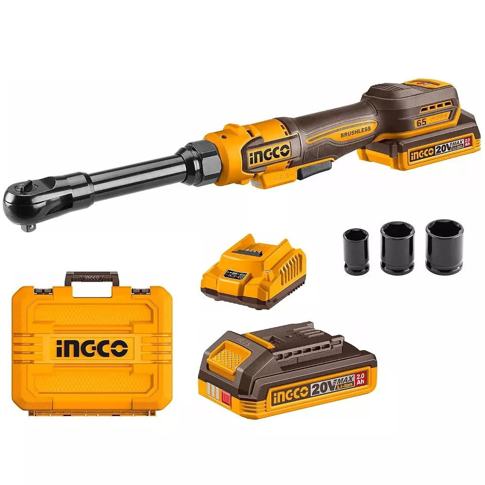 ingco-cordless-drive-ratchet-38-inch-953-mm-square-drive-65-nm-torque-brushless-motor-cdrli2065292