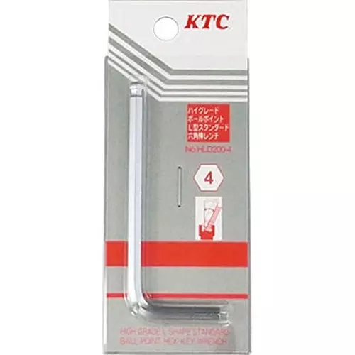 Ktc Standard Ball Point L-Type Hex Wrench 4 mm, HLD200-4