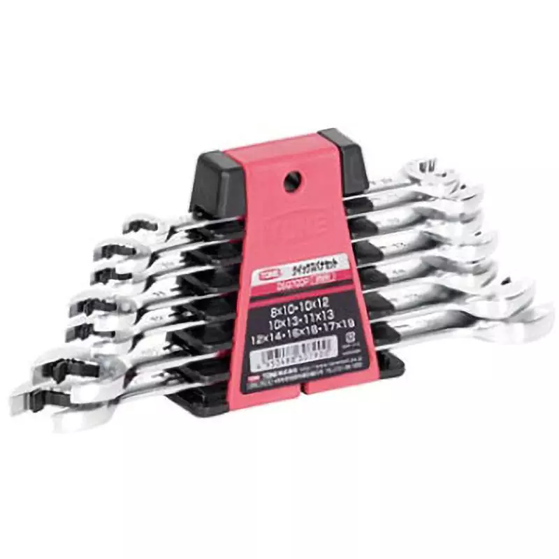 TONE Quick Spanner Set 8x10 - 10x12 - 10x13 - 11x13 - 12x14 - 16x18 - 17x19 mm Width Across Flates, DSQ700P (Set of 7 Pcs)