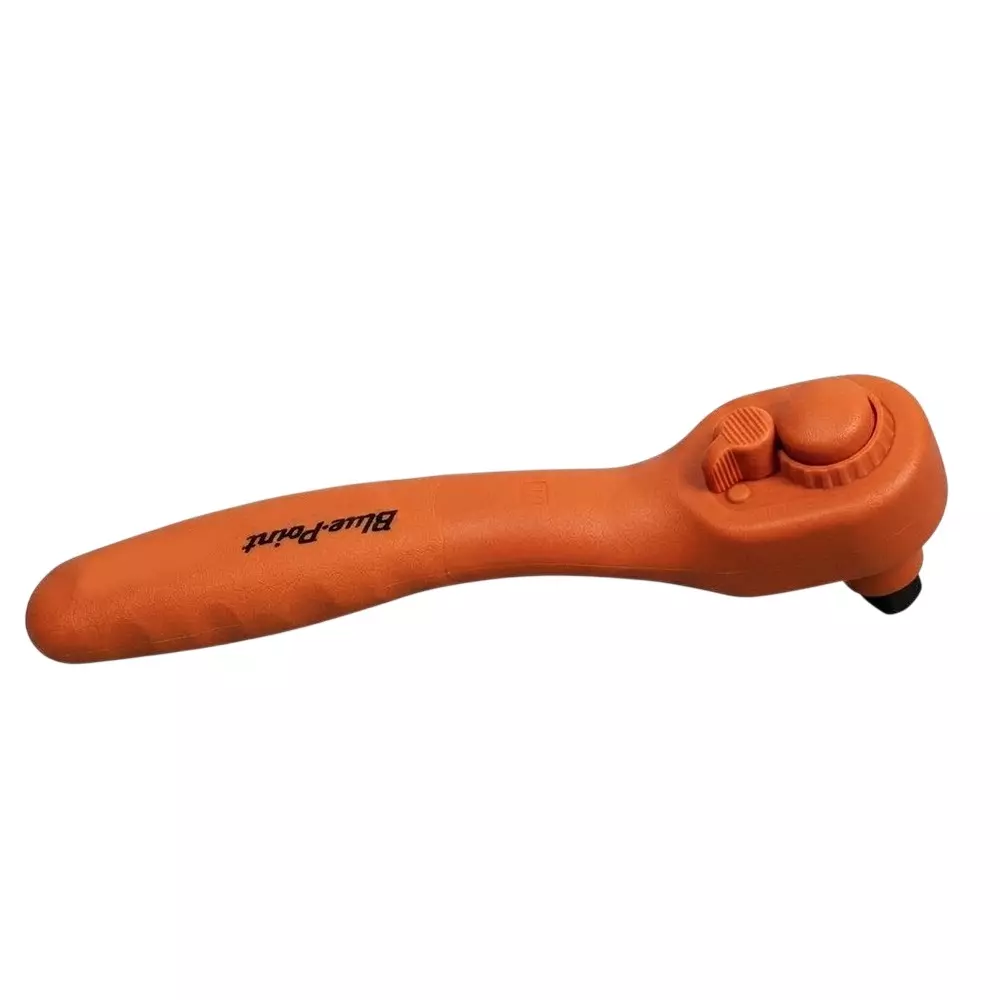 Blue-Point 3/8 inch (9.5 mm) Drive Insulated Ratchet Wrench with 1000 V Withstanding Voltage, 200 mm Size in Flame Orange Color, BLPIRW38F