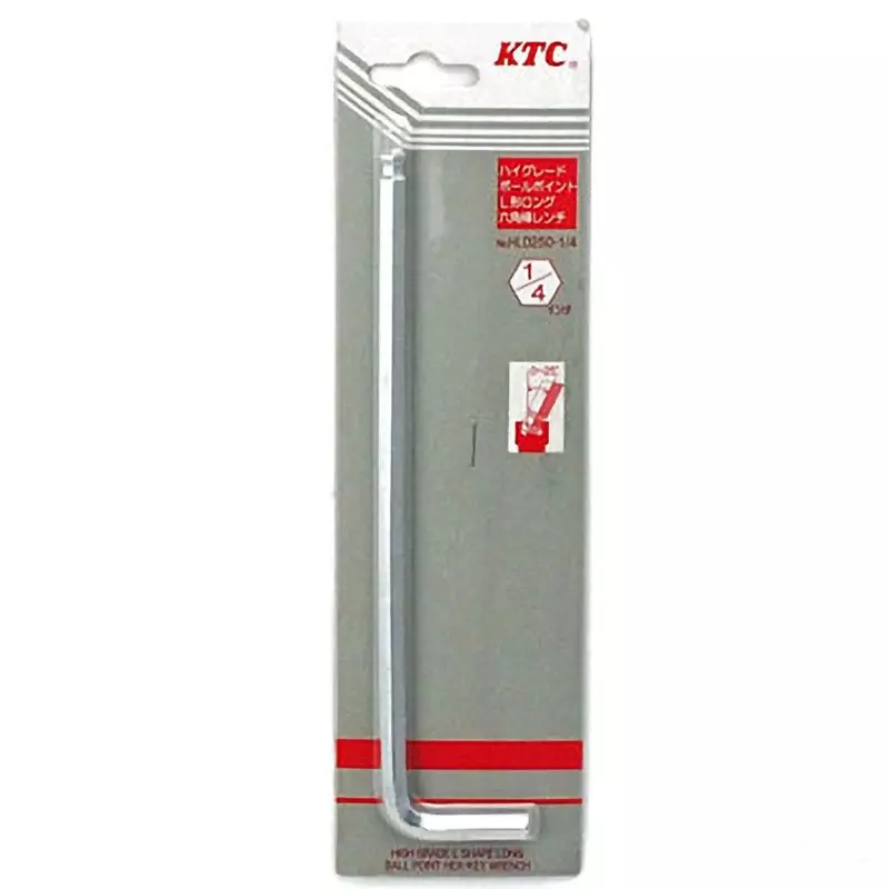 Ktc Long Ball Point L-Type Hex Wrench (1/4 Inch), HLD250-1/4