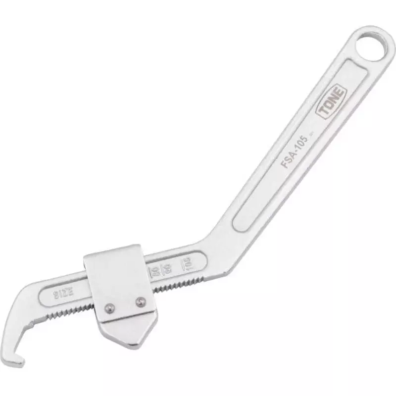 TONE Adjustable Hook Wrench for 95 to 165 mm, FSA-165
