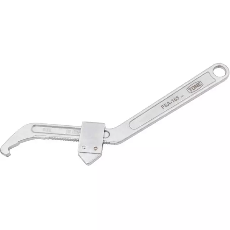 TONE Adjustable Hook Wrench for 95 to 165 mm, FSA-165