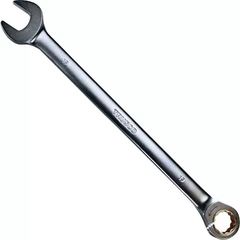 TRUSCO Ratchet Combination Wrench 19 mm Hex Size, TGRW-19L