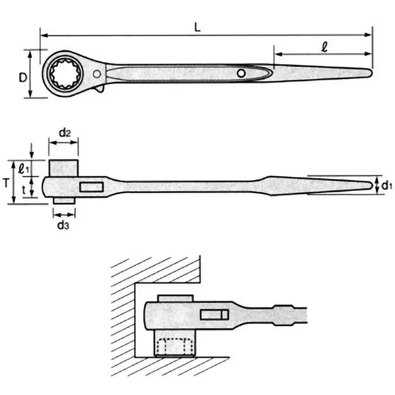 super-tool-single-end-ratchet-wrench-401-mm-overall-length-rn30