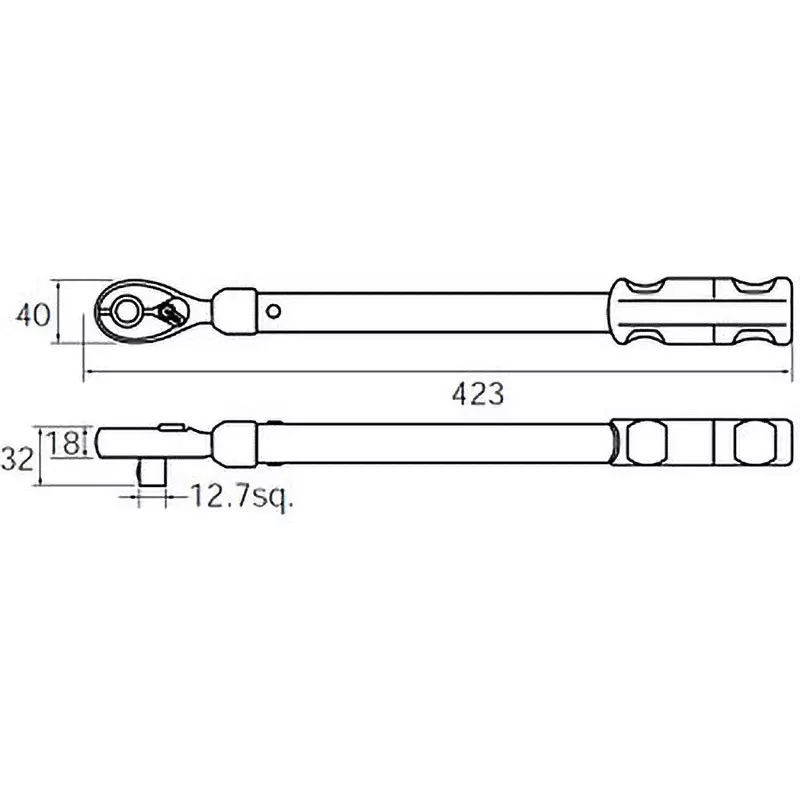 Ktc Wheel Nut Dedicated Torque Wrench 12.7 mm Sq. Drive, WCMPA103