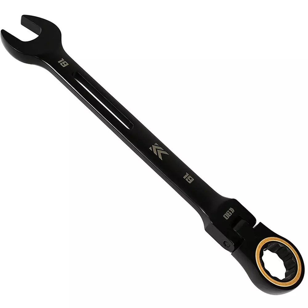 FUJIYA Ratchet Combination Wrench 19 mm Hex Size, CWL-19-BG