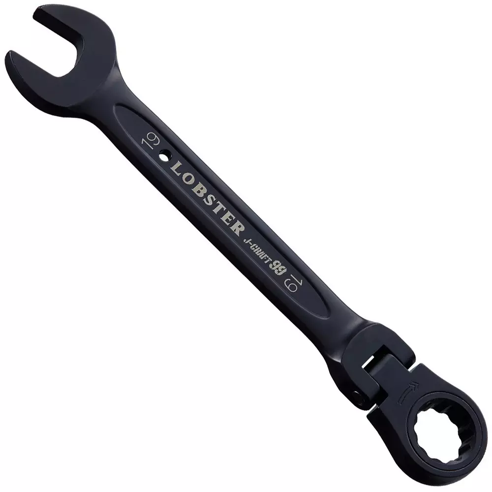 Lobster (Lobtex) Ratchet Combination Wrench 216 mm Overall Length, JBRW19F
