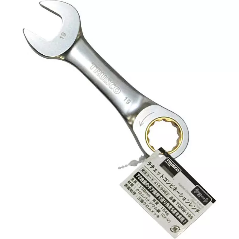 TRUSCO Ratchet Combination Wrench 19 mm Hex Size, TGRW-19S