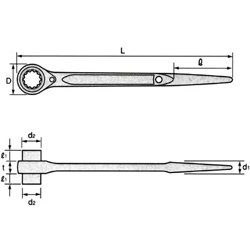 super-tool-single-end-shino-ratchet-wrench-443-mm-overall-length-rh36