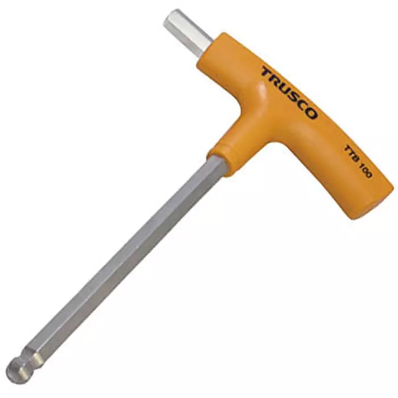 TRUSCO T Handle Ball Point Wrench 207 mm Overall Length with Ball Point Tip, TTB-100